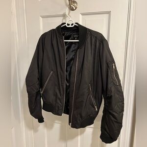 Topshop Black Bomber Jacket